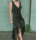 One-of-one Black Trumpet Evening Dress