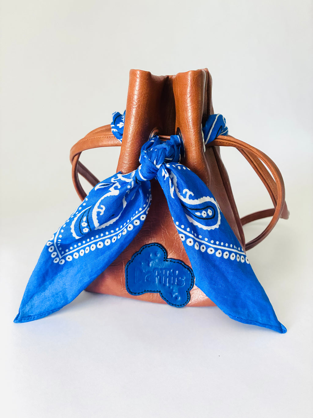Paisley Blue Drawstring Bag