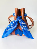 Paisley Blue Drawstring Bag