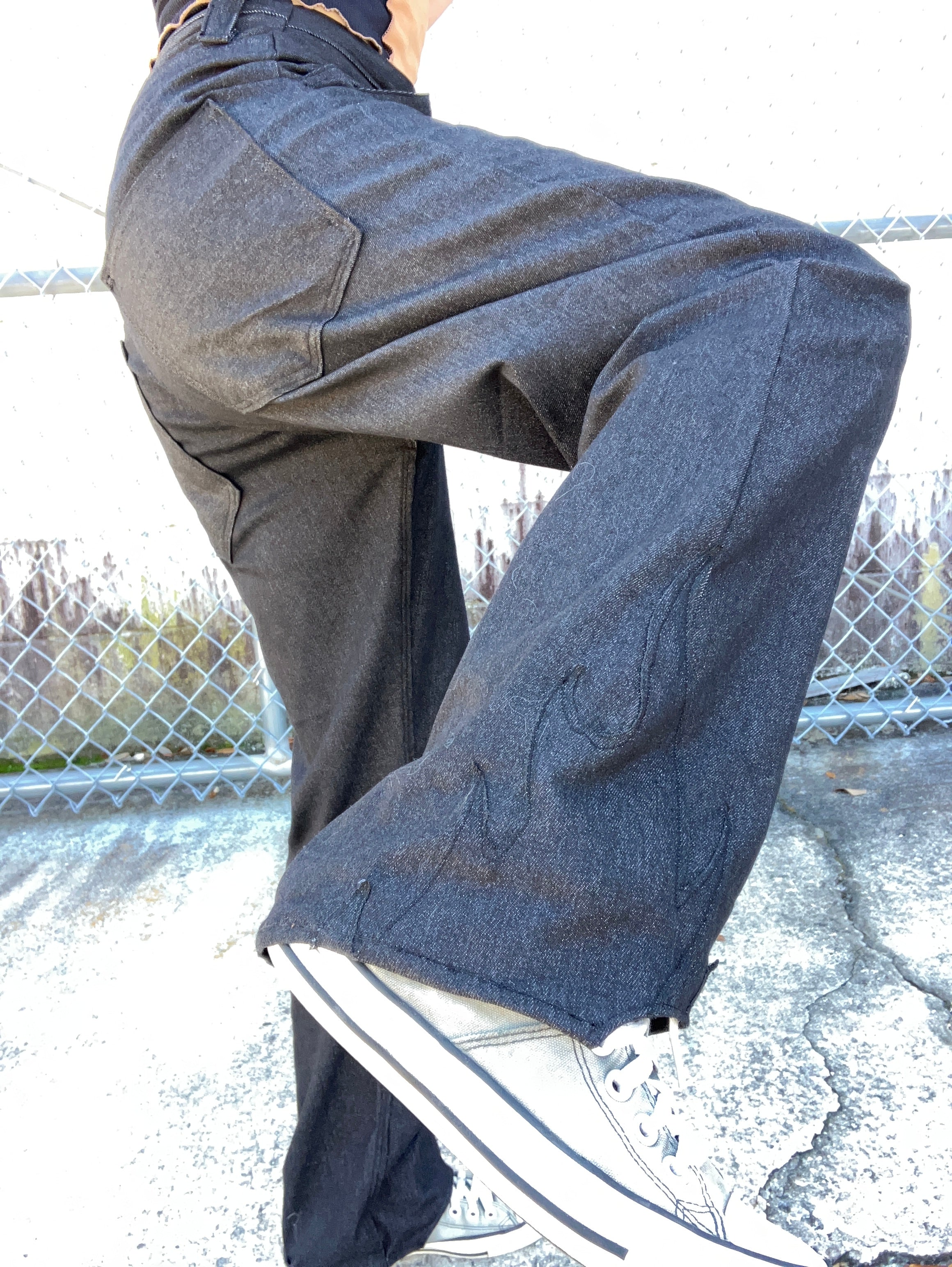 The Toe-Show Pants in Fire Kicks