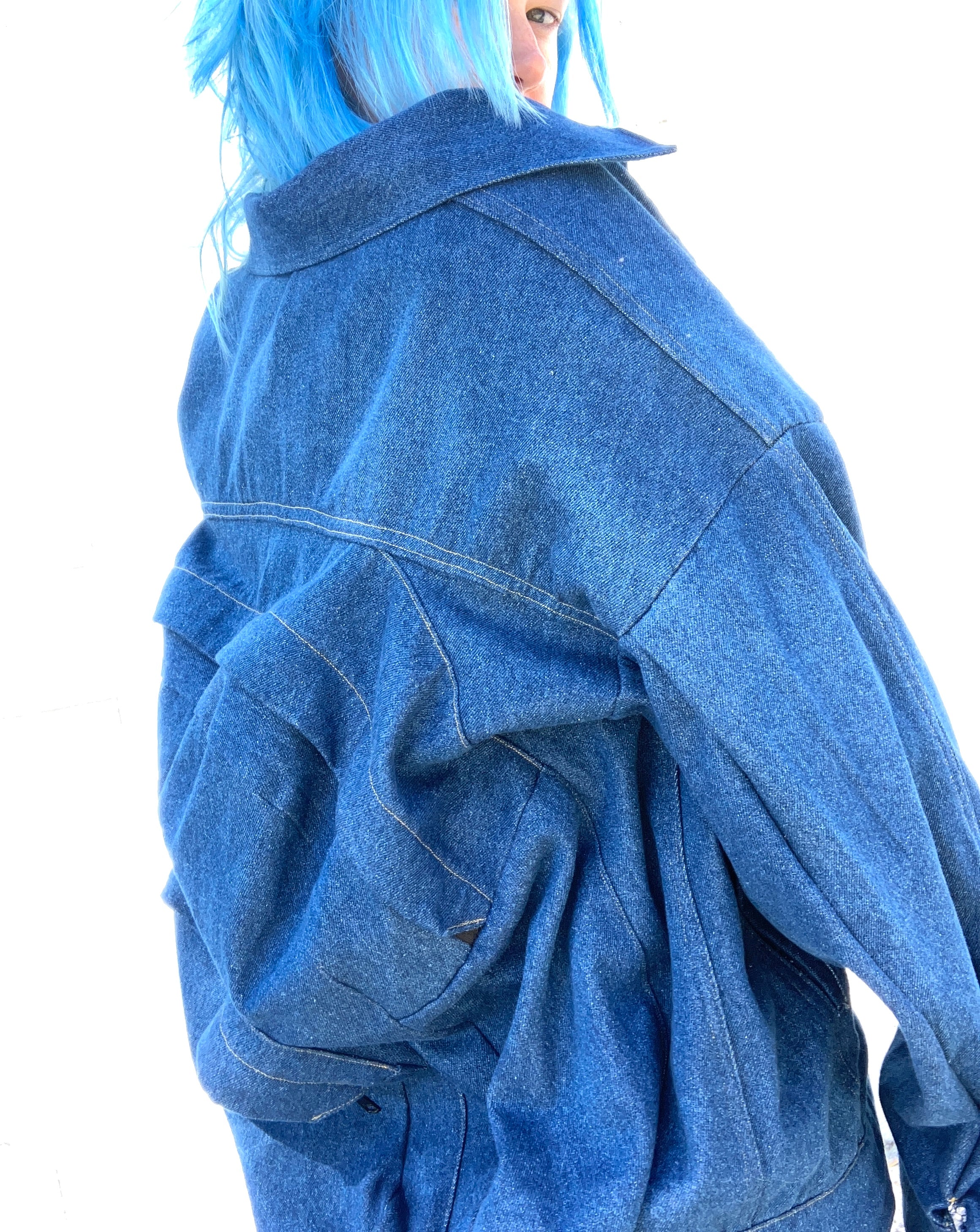 The JackPack Jacket in “Denim Blue”