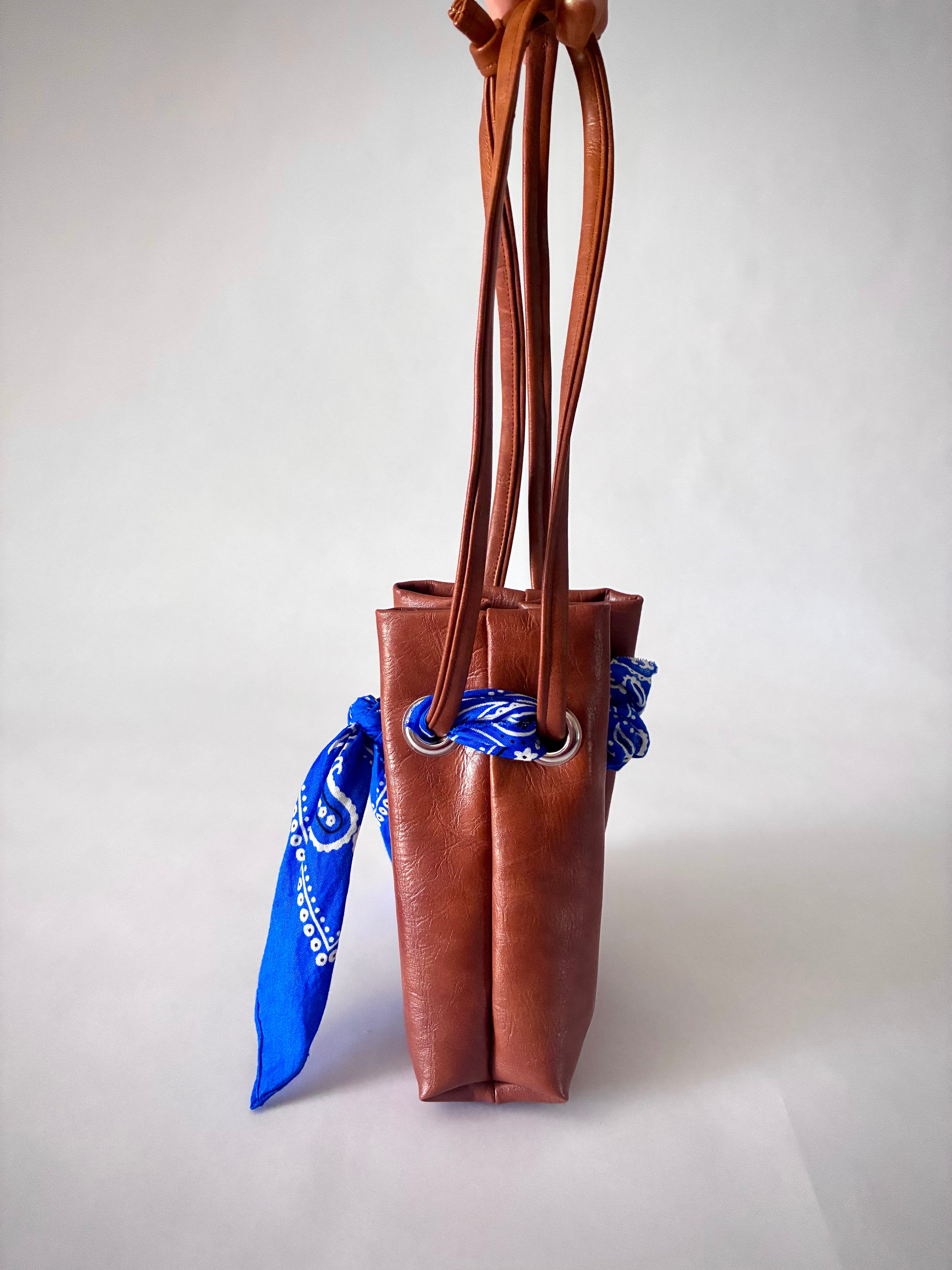 Paisley Blue Drawstring Bag