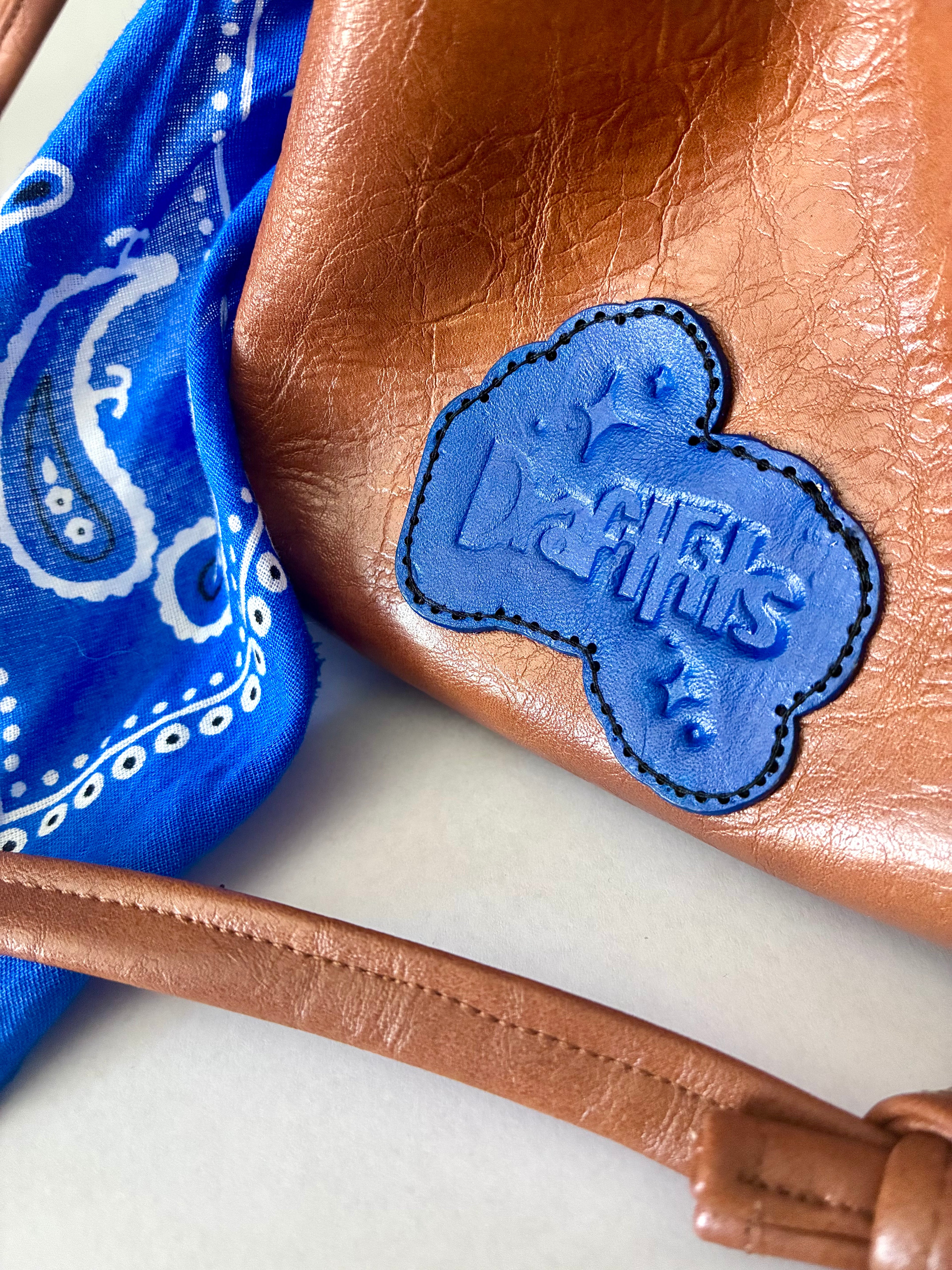 Paisley Blue Drawstring Bag